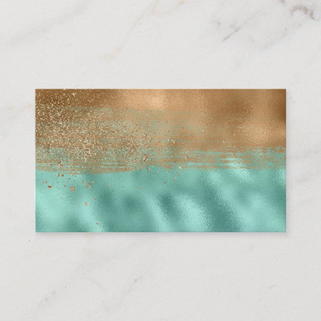Tranquil Lagoon Colourful Abstract Pattern Business Card (Front)