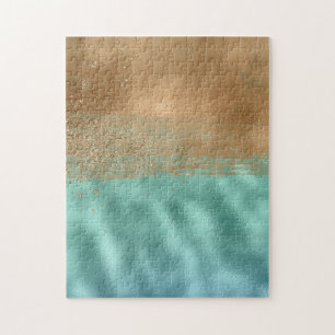 Tranquil Lagoon Colourful Abstract Pattern Jigsaw Puzzle
