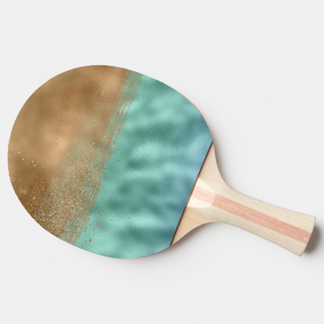 Tranquil Lagoon Colourful Abstract Pattern Ping Pong Paddle (Side)