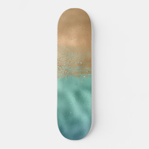Tranquil Lagoon Colourful Abstract Pattern Skateboard