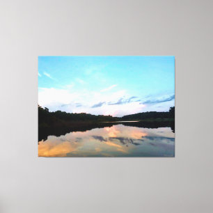 Tranquil Lake at Sunset Canvas Print