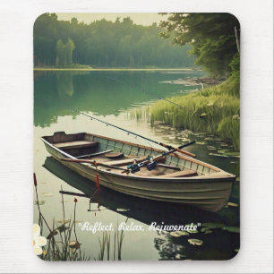 "Tranquil Lake Reflections" Mouse Mat