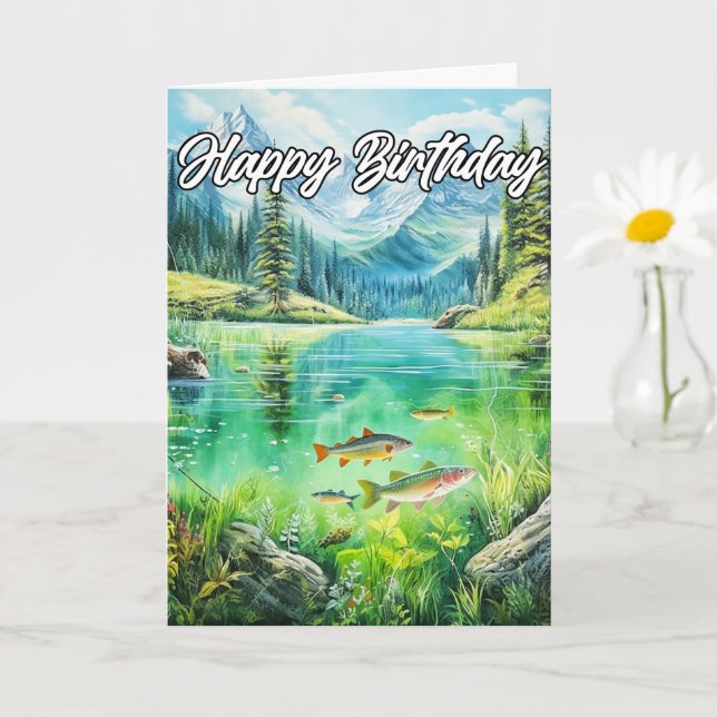 Tranquil Late Summer Day On The Pond Card (Small Plant)