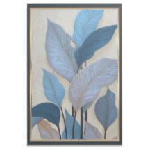 Tranquil Leaves 3 – Blue Botanical Gallery Wrap