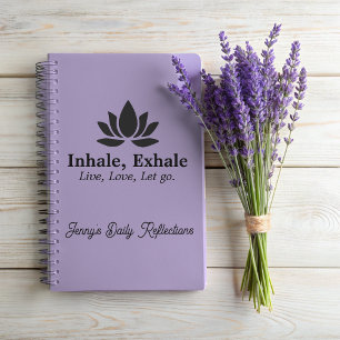 Tranquil Lotus: Inhale, Exhale Inspiration Custom Notebook