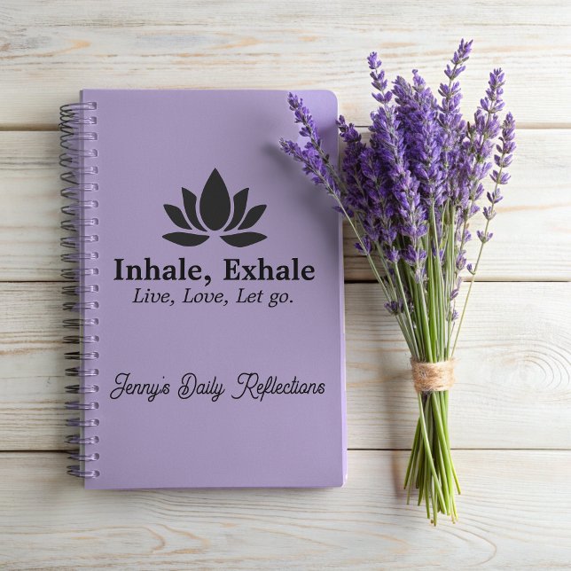 Tranquil Lotus: Inhale, Exhale Inspiration Custom Notebook (Creator Uploaded)