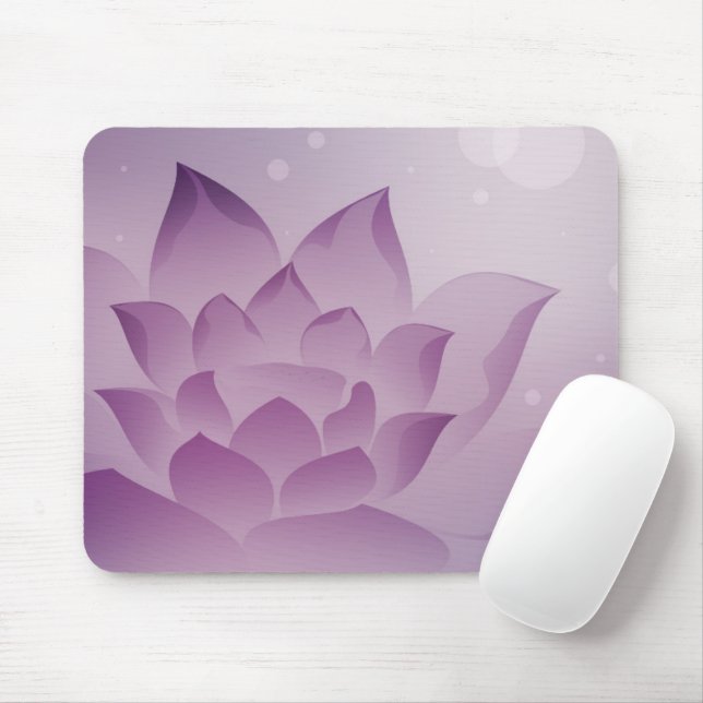 Tranquil Lotus Mouse Pad (With Mouse)