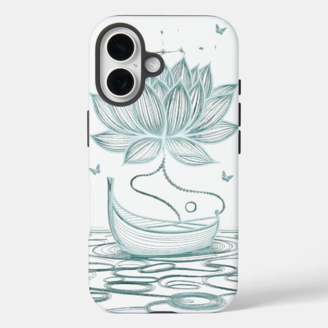Tranquil Lotus & Om – Zen-Inspired Case-Mate iPhone Case (Back)