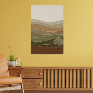 Tranquil Misty Hills Poster