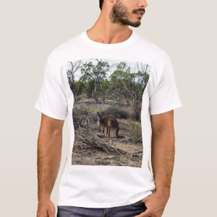 Tranquil Moment: Australian Kangaroo at Billabong T-Shirt