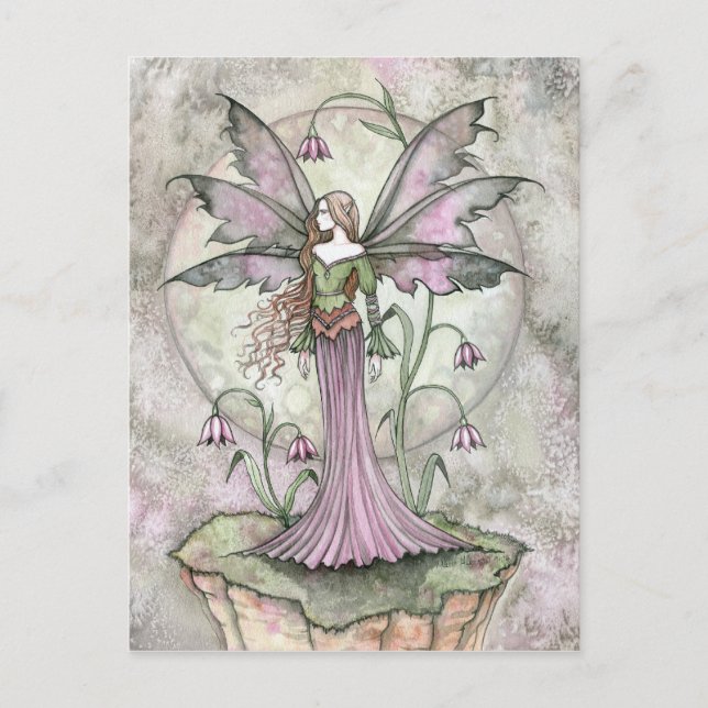 Tranquil Moon Flower Fairy Postcard (Front)