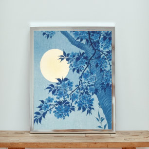 Tranquil Moonlit Cherry Blossoms Photo Print