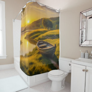 Tranquil Morning Sunrise  Shower Curtain