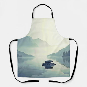 Tranquil Mountain Lake Serenity Apron