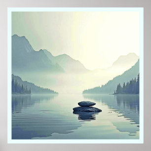 Tranquil Mountain Lake Serenity Poster