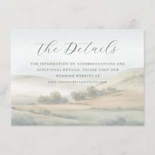 Tranquil Muted Watercolor Landscape Enclosure Card