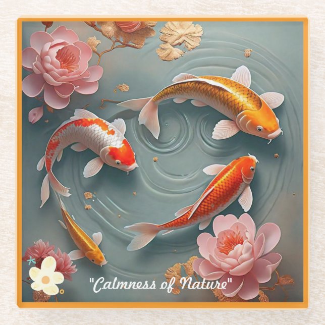 "Tranquil Nature Scene" Glass Coaster (Front)