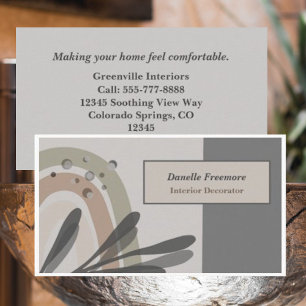 Tranquil Nature-Themed Abstract Business Card