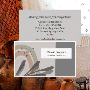 Tranquil Nature-Themed Abstract Business Card