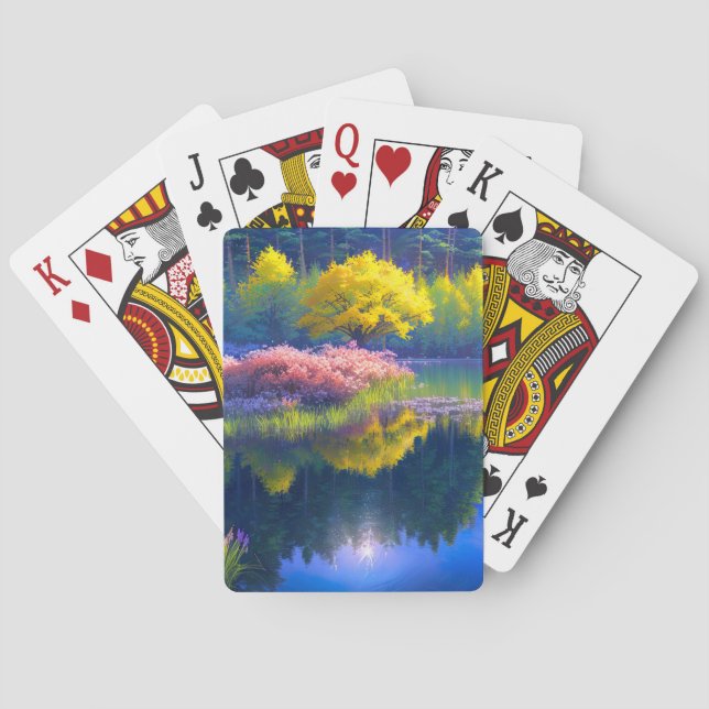 Tranquil Oasis, Small Island's Beauty Playing Cards (Back)