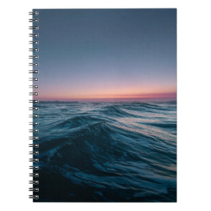 Tranquil Ocean Sunset Waves Notebook