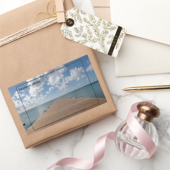 Tranquil Ocean Vibes Rectangular Sticker (Gifting)