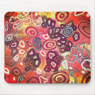 Tranquil Oval Corals Original Abstract Artwork Mouse Mat