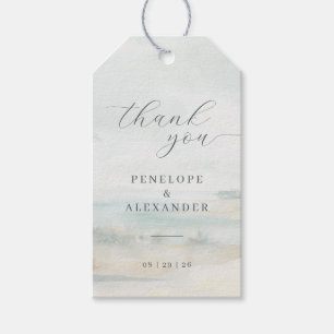Tranquil Pastel Beach Waves Gift Tags