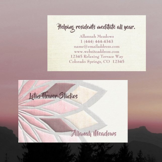 Tranquil Pastel Lotus Flower Business Card  (Creator Uploaded)