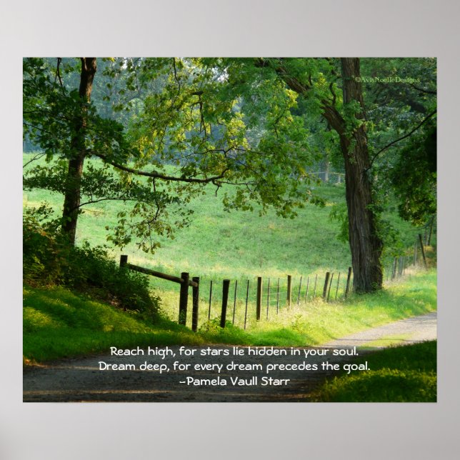 Tranquil Path Landscape+Quote Poster (Front)