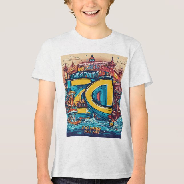 Tranquil Pelican Pier Tri-Blend Shirt (Front)