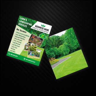 Tranquil & Professional Lawn & Landscaping Leaflet Flyer