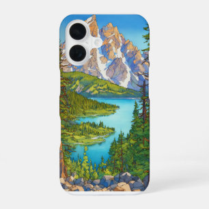 "Tranquil Reflections: Nature & Lake iPhone Cover" 16 Case