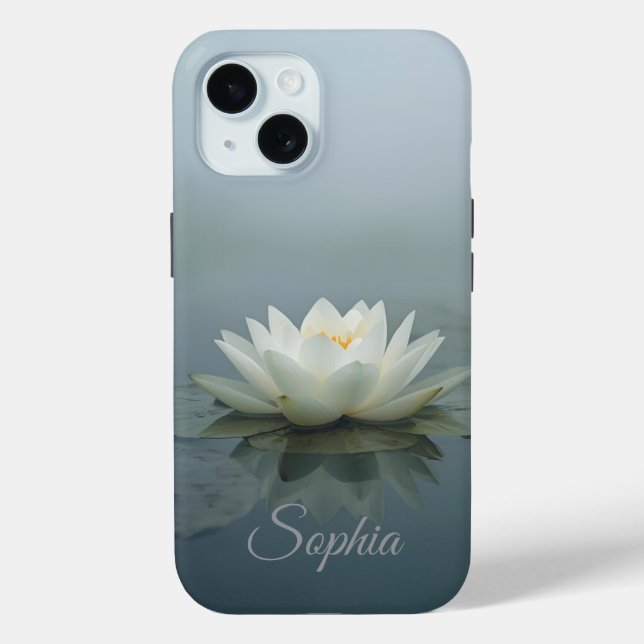 Tranquil Reverie – White Water Lily in Morning Mis Case-Mate iPhone Case (Back)