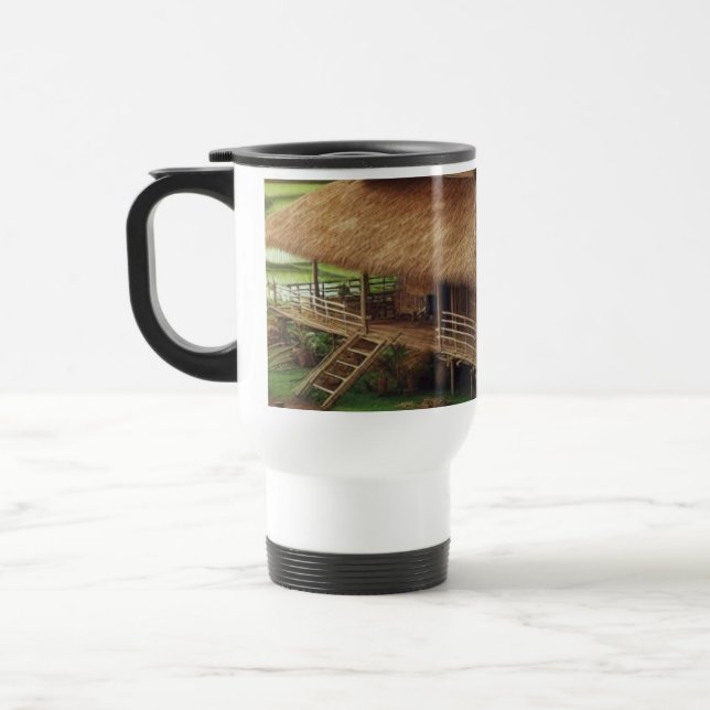 Tranquil Rice Terrace Landscape Travel Mug (Left)