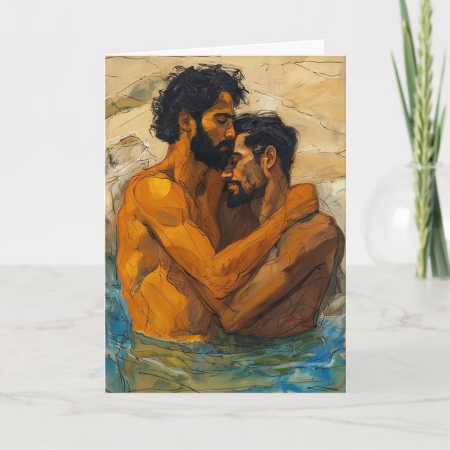 Tranquil River Embrace Card (Front)