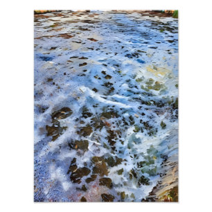 Tranquil River Surface with Artistic Abstraction Photo Print