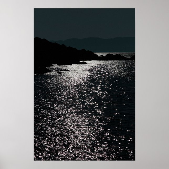 tranquil rocky kerry night view poster (Front)