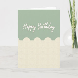 Tranquil Scalloped Birthday Card