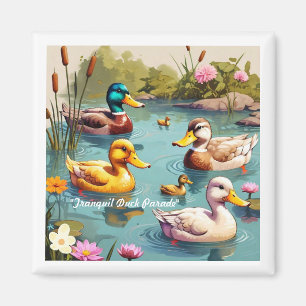 "Tranquil Scene with Ducks" Magnet