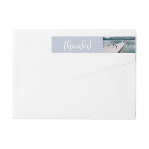 Tranquil Seas   Photo Wedding Thank You Wrap Around Label