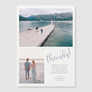 Tranquil Seas   Two Photo Wedding Thank You