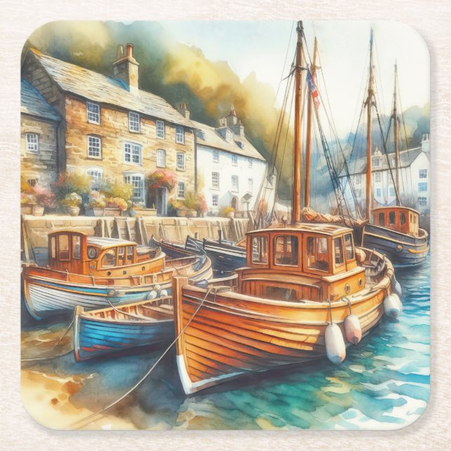 Tranquil Square Paper Coaster (Front)