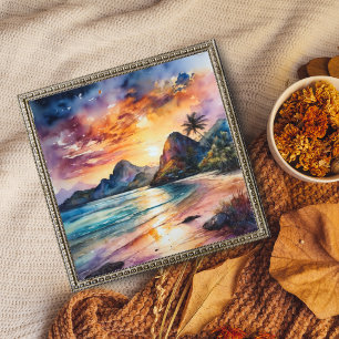 Tranquil Sunset Beach Photo Print