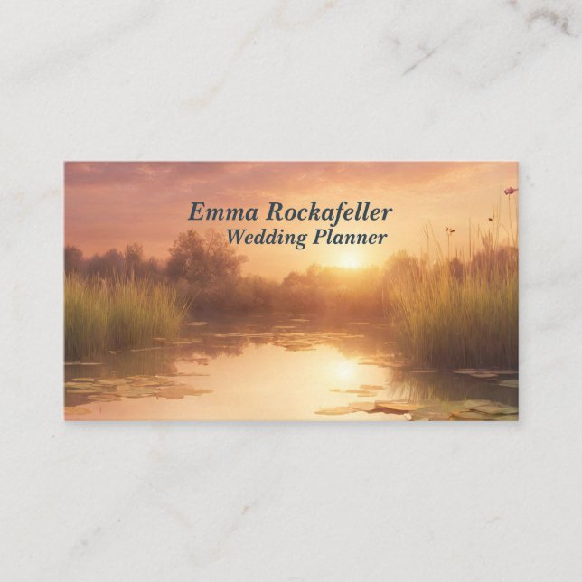 Tranquil Sunset Business Card (Front)