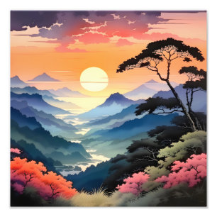 Tranquil Sunset in the Valley Photo Print