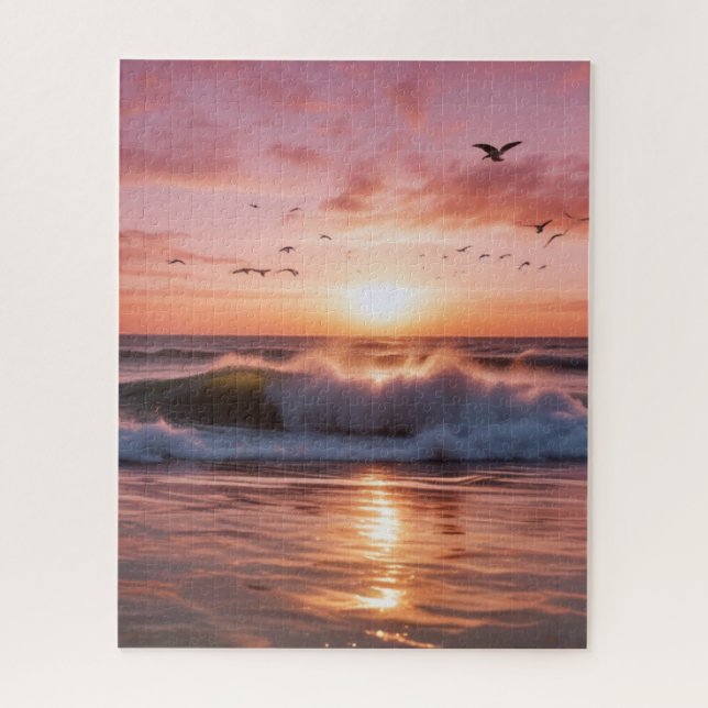 Tranquil Sunset Ocean Puzzle (520 Pieces) (Vertical)