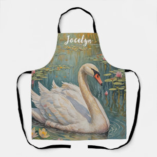 Tranquil Swan Serenade Apron