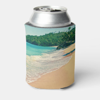 Tranquil Tropical Island Beach Can Cooler