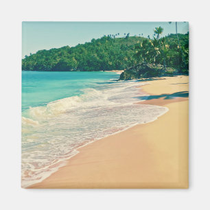Tranquil Tropical Island Beach Magnet